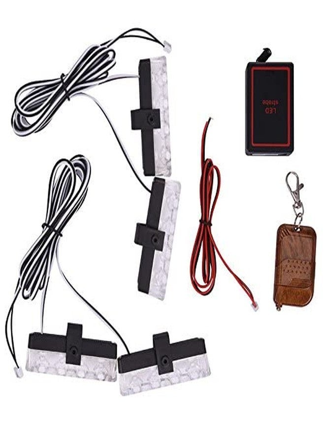 XTAUTO Car 16 LED Red & Blue Police Strobe Flash Light Dash Emergency Warning Lamp 12V - Image 2